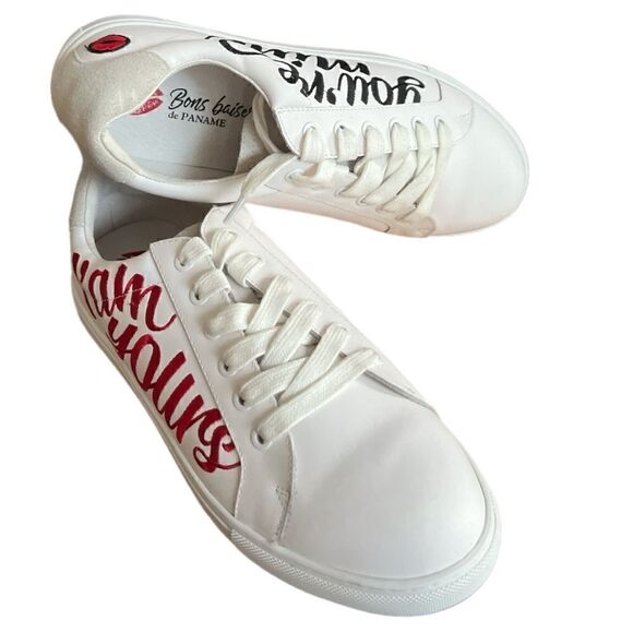 NWOB Bons baisers de Panama Canvas I’am Yours, You’re Mine Sneaker - Picture 5 of 9